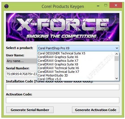 x force activation code